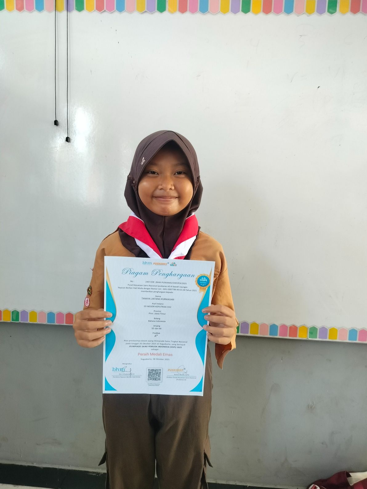 Prestasi Kejuaraan dan Olimpiade Akademik Tanaya Lintang Kurniasari